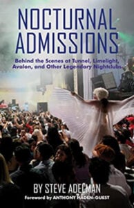 book cover of Nocturnal Admissions: Behind the Scenes at Tunnel, Limelight, Avalon, and Other Legendary Nightclubs by Steve Adelman